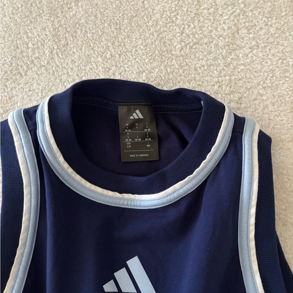 Adidas Women’s Navy Tank Top with Light Blue Accents - Picture 3 of 8